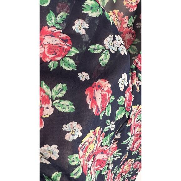 TORRID Womens Dolman Sleeve Button Down V-Neck Sheer Rose Blouse Plus Sz 5X - Picture 6 of 8